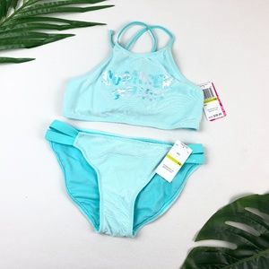 NEW Gossip Girl Summer Squad Lt Blue Aqua Bikini